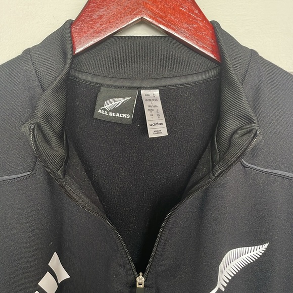 Adidas New Zealand All Black Quarter Zip Sweater - Picture 2 of 5
